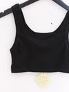 BASERANGE 25 Spring/Summer French organic cotton heart-shaped corset vest BAS-BRHE-RB-000-Black